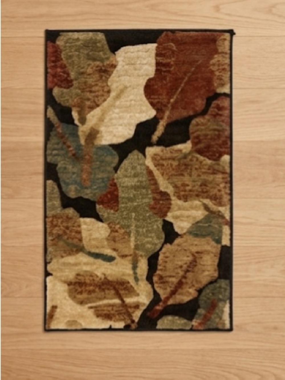 Tan & Multicolor Leaf-Pattern Door Mat - Picture 4 of 4